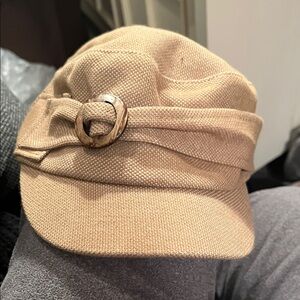 D&Y Gold Tan Women's Hat with Buckle